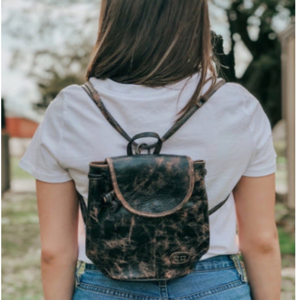 BED STU backpack- convertible to crossbody-NWOT- distressed black